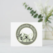 Französische Bulldoggen kaart (Staand voorkant)