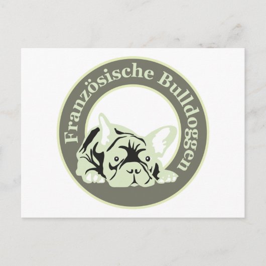 Französische Bulldoggen kaart (Voorkant)