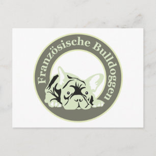 Französische Bulldoggen Karte Briefkaart