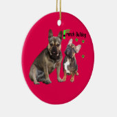 Französische Bulldoggen Keramik Ornament (Rechts)