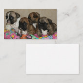 Französische Bulldoggen Kissen French Bulldog Visitekaartje (Voorkant / Achterkant)