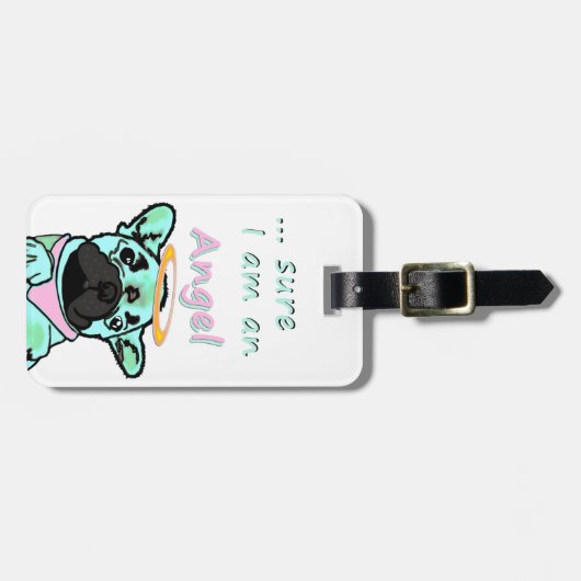 Französische Bulldoggen Kofferanhänger Bagagelabel (Voorkant horizontaal)