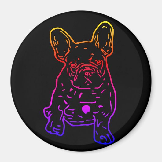 Französische Bulldoggen Magnet (Voorkant)