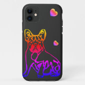 Französische Bulldoggen mit Herz French Bulldog Case-Mate iPhone Case (Achterkant)