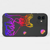 Französische Bulldoggen mit Herz French Bulldog Case-Mate iPhone Case (Achterkant (horizontaal))
