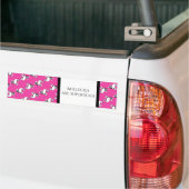 Französische Bulldoggen Muster und Text Bumpersticker (Op Truck)