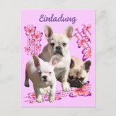Französische Bulldoggen Schmetterling  Bulldog Briefkaart (Voorkant)