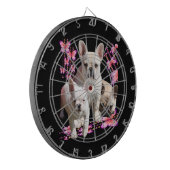 Französische Bulldoggen Schmetterling  Bulldog Dartbord (Voorkant Links)