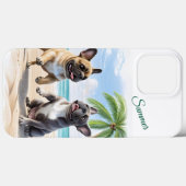 Französische Bulldoggen Strand French Bulldog Case-Mate iPhone Case (Achterkant (horizontaal))