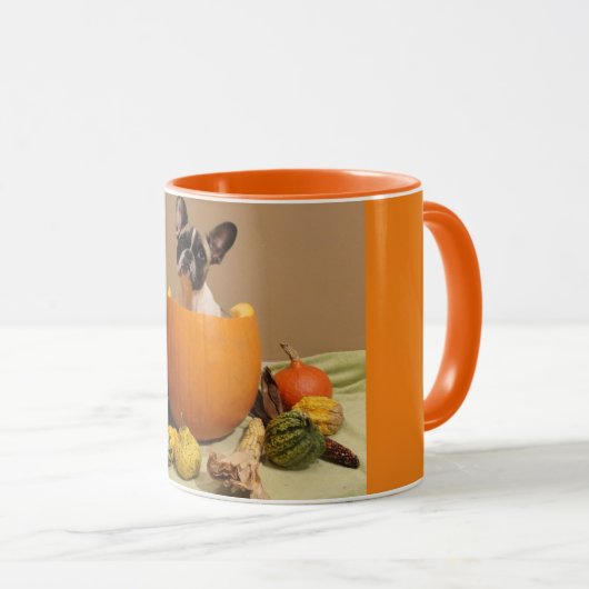 Französische Bulldoggen Tasse Halloween Mok (Voorkant rechts)