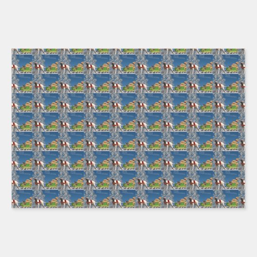 Französische Bulldoggen und Mastiff Geschenkpapier Inpakpapier Vel (Voorkant)