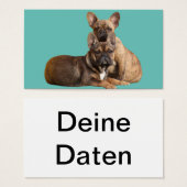 Französische Bulldoggen Visitenkarten Visitekaartje (Voorkant /achterkant)