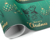 Französische Bulldoggen Weihnachten Feier Cadeaupapier (Rol Hoek)