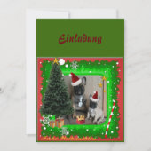 Französische Bulldoggen Weihnachten French Bulldog Kaart (Voorkant)