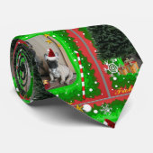 Französische Bulldoggen Weihnachten Krawatte Stropdas (Opgerold)