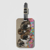 Französische Bulldoggen Welpen Gepäckanhänger Bagagelabel (Voorkant (verticaal))