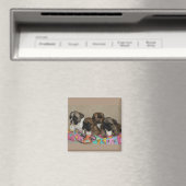 Französische Bulldoggen Welpen Magnet (Insitu (Vaatwasser))