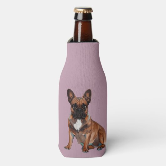 französische Bulldoggen zwei Freunde, Flesjeskoeler (Fles Voorkant)