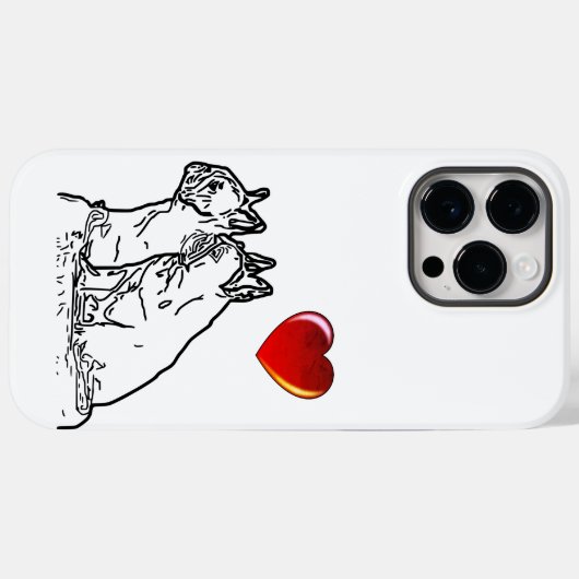 französische Bulldoggen zwei Freunde, iPhone Hülle Case-Mate iPhone Case (Achterkant (horizontaal))