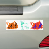 Französischen Bulldoggen Bumpersticker (Op auto)