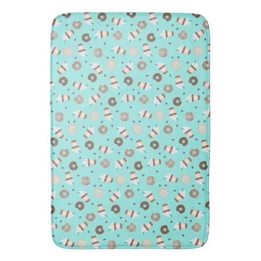 Frappuccino Coffee Sprinked Donut Patroon Badmat (Voorkant Verticaal)