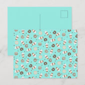 Frappuccino Coffee Sprinked Donut Patroon Briefkaart (Voorkant / Achterkant)