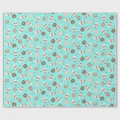 Frappuccino Coffee Sprinked Donut Patroon Cadeaupapier (Vlak)