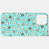 Frappuccino Coffee Sprinked Donut Patroon Case-Mate iPhone Case (Achterkant (horizontaal))