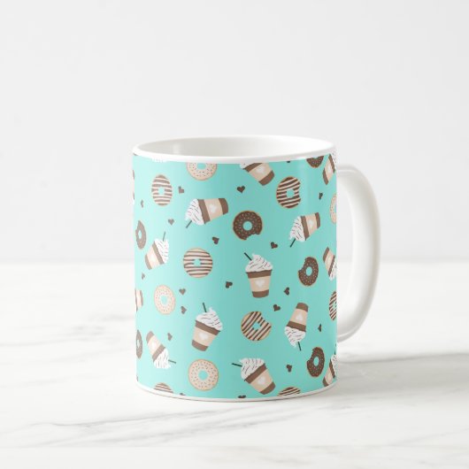 Frappuccino Coffee Sprinked Donut Patroon Koffiemok (Voorkant rechts)