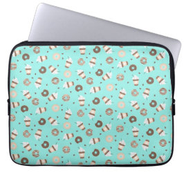 Frappuccino Coffee Sprinked Donut Patroon Laptop Sleeve
