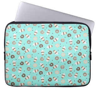 Frappuccino Coffee Sprinked Donut Patroon Laptop Sleeve