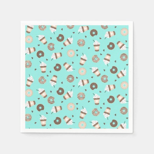 Frappuccino Coffee Sprinked Donut Patroon Servet (Voorkant)