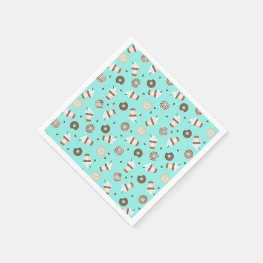 Frappuccino Coffee Sprinked Donut Patroon Servet (Hoek)