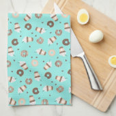 Frappuccino Coffee Sprinked Donut Patroon Theedoek (Quarter Fold)