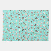 Frappuccino Coffee Sprinked Donut Patroon Theedoek (Horizontaal)