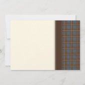 Fraser Ancient Hunting Tartan Wedding Invitation Kaart (Achterkant)