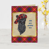 Fraser Badge & Tartan Persoonlijke Kaart (Gele Bloem)