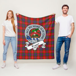 Fraser Clan Badge Clan Badge Tartan Pset Fleece Deken