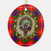 Fraser Clan Badge & Tartan Persoonlijke mas Keramisch Ornament (Links)
