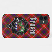 Fraser Clan Badge & Tartan Telefoon Case (Achterkant (horizontaal))