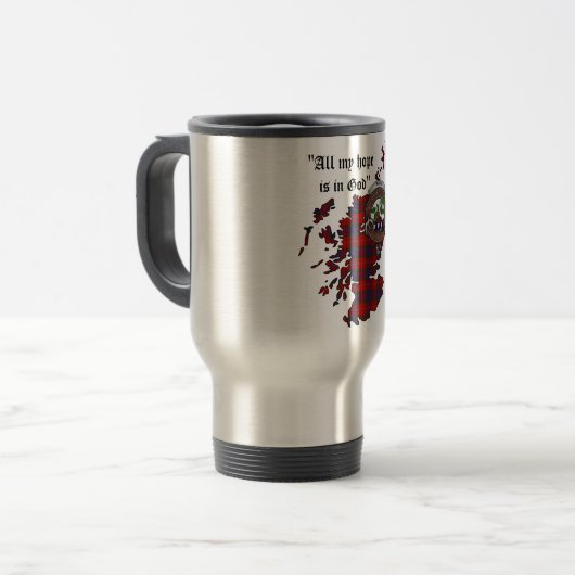Fraser Clan Badge Travel Mug Reisbeker (Voorkant links)