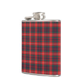 Fraser Clan Bright Red en Navy Blue Modern Tartan Heupfles (Links)