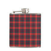 Fraser Clan Bright Red en Navy Blue Modern Tartan Heupfles (Voorkant)
