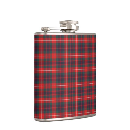 Fraser Clan Bright Red en Navy Blue Modern Tartan Heupfles (Rechts)