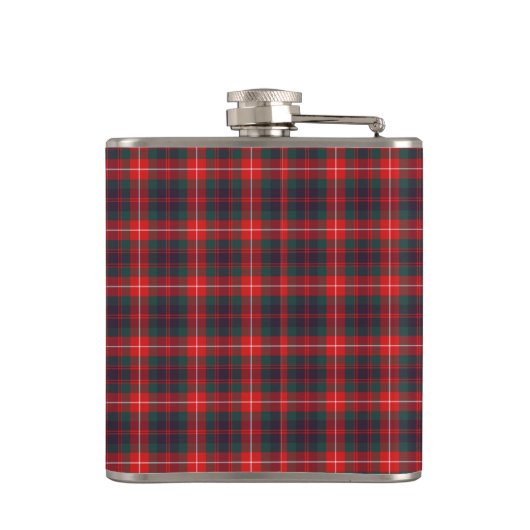 Fraser Clan Bright Red en Navy Blue Modern Tartan Heupfles (Achterkant)