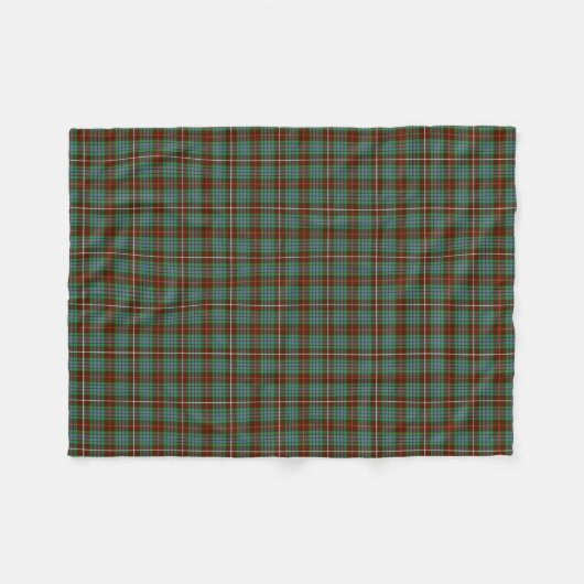 Fraser Clan Bruin en Helder Groen Jacht Tartan Fleece Deken (Voorkant (Horizontaal))