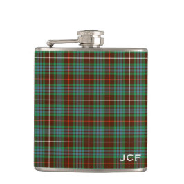 Fraser Clan Hunting Tartan Monogram Heupfles