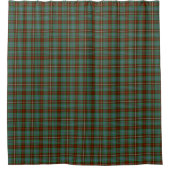 Fraser Clan Jacht Tartan Groen en Bruin Plaid Douchegordijn (Voorkant)