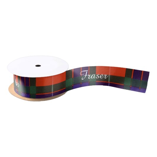 Fraser clan Pset Scottish tartan Satijnen Lint (Spoel)