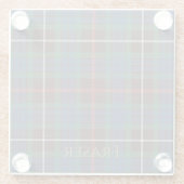 Fraser Clan Tartan Glass Onderzetter (Achterkant)